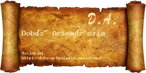 Dobó Artemíszia névjegykártya
